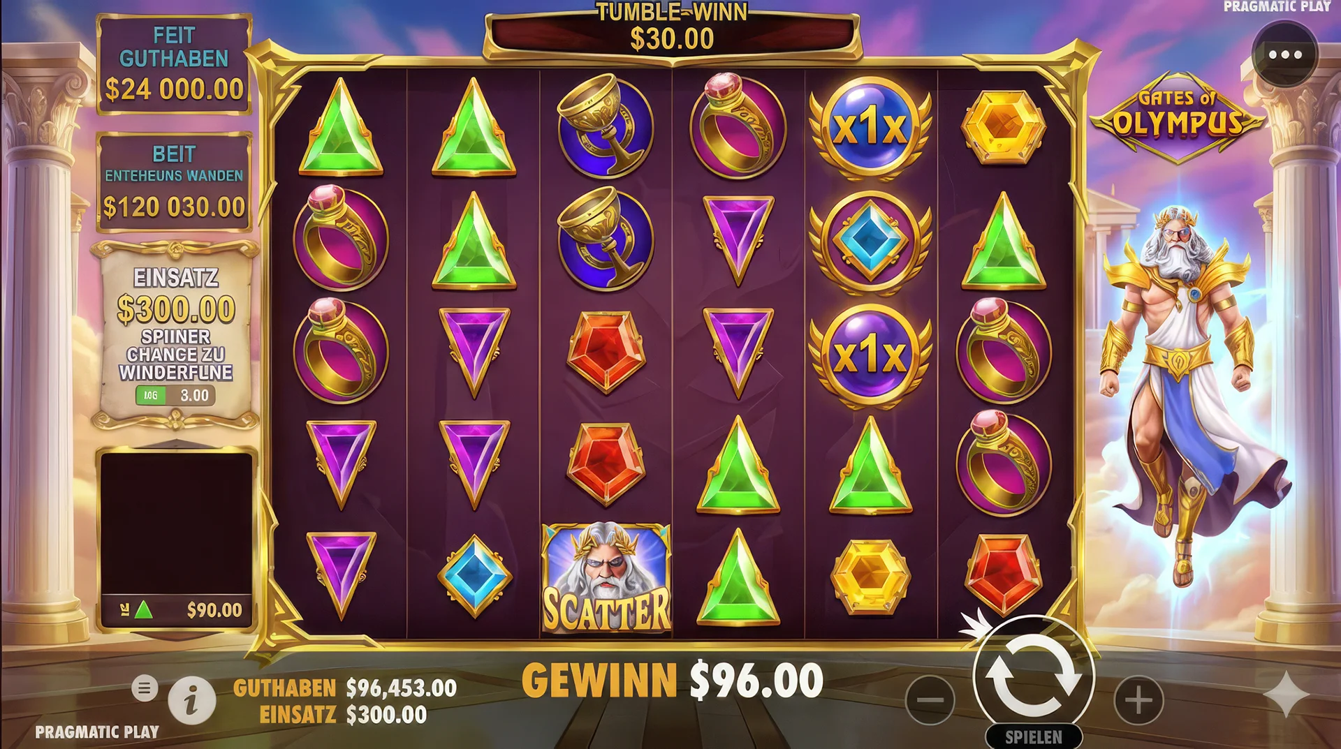 Screenshot von Gates of Olympus